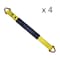 Tie 4 Safe 2 x 36 Axle Straps w/ Sleeve and D Rings, WLL- 3,333 lb, PK4 RT41A-36M18-Y-C-4 - alternate 1